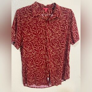 Stylish Red Patterned Men's Shirt